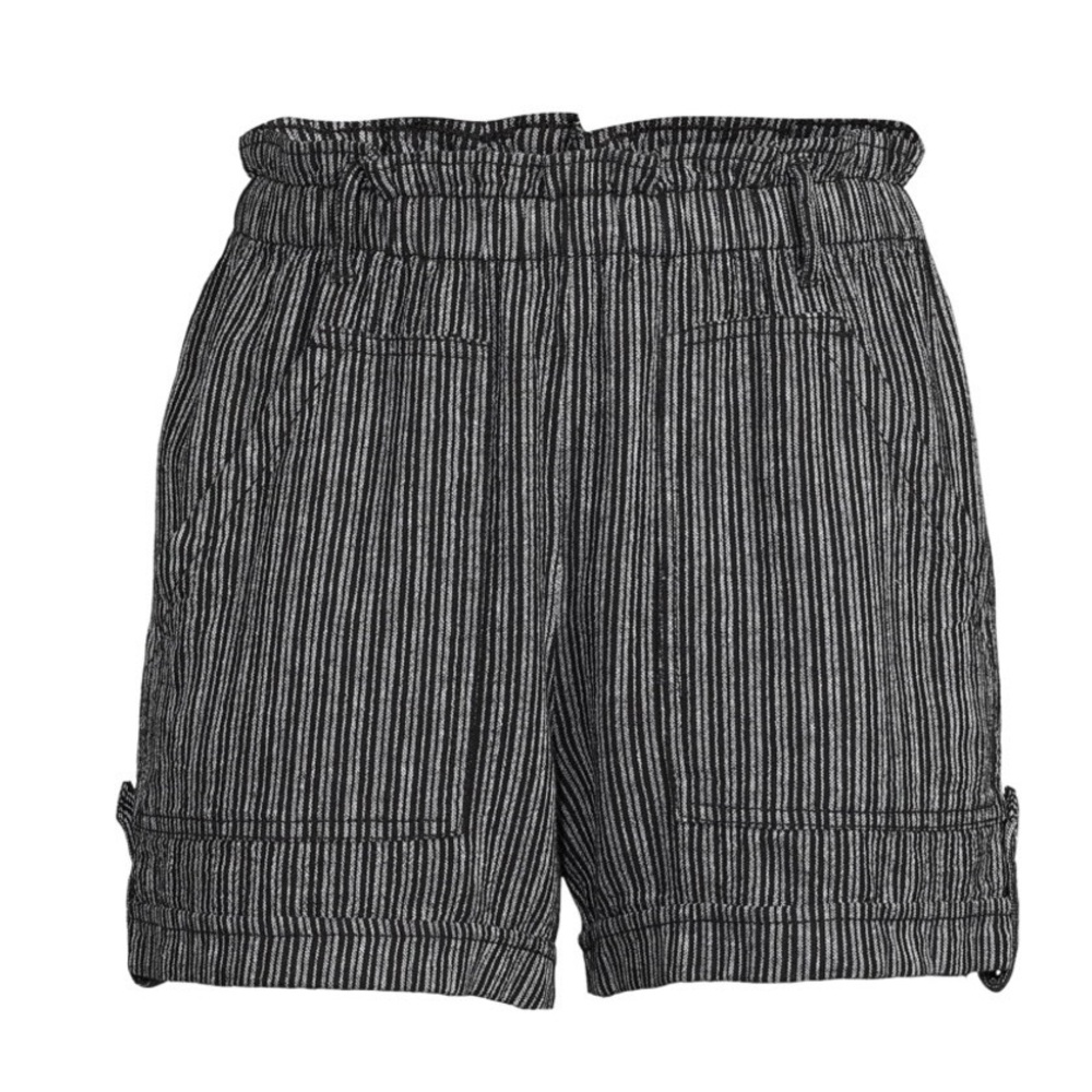 Black and White Striped Shorts